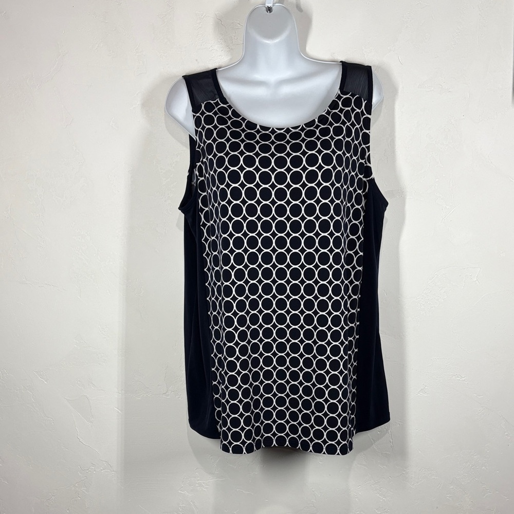 41 Hawthorn Stitch Fix Navy & White Circle Blouse size 1X